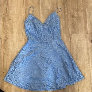 Floral light blue dress